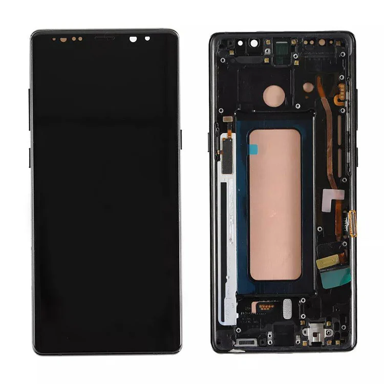 Do Samsung Galaxy Note 8 Tionól Digitizer Scáileán Taispeáin LCD OLED le fráma
