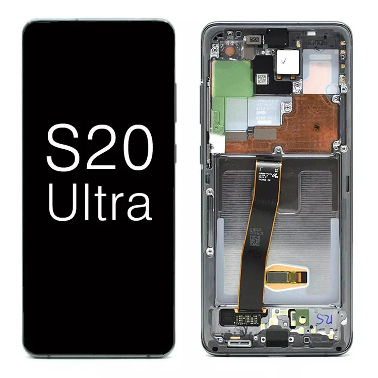 Maidir le Samsung Galaxy S20 Ultra G988 5G OLED Taispeáin LCD Athsholáthar Scáileán Tadhaill