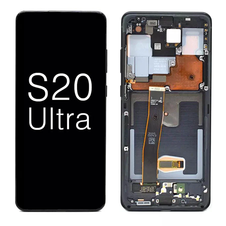 Maidir le Samsung Galaxy S20 Ultra G988 5G OLED Taispeáin LCD Athsholáthar Scáileán Tadhaill