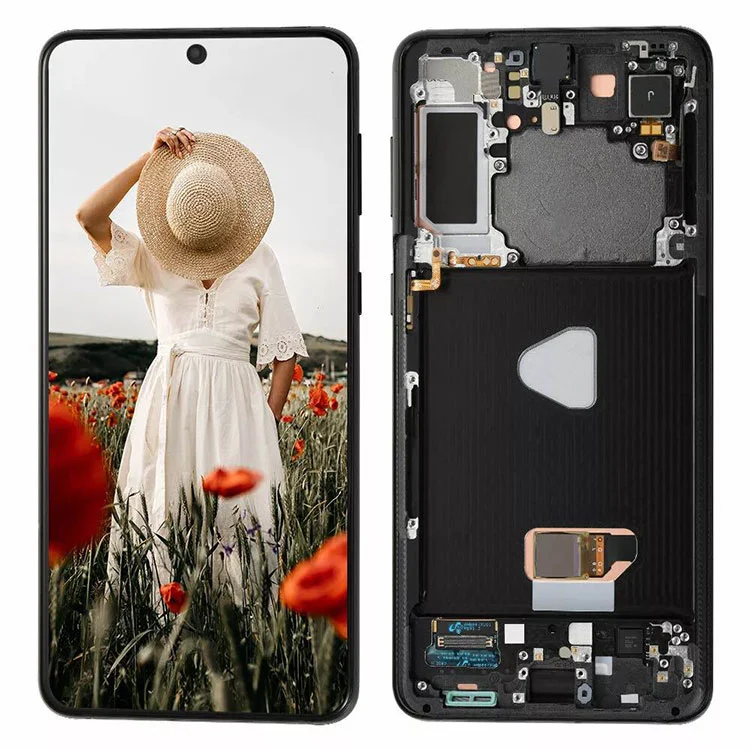 Do Samsung Galaxy S21 Plus Athsholáthar Tionóil Scáileáin Tadhall Taispeáin LCD